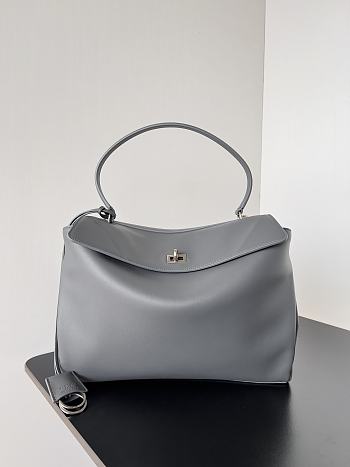 Balenciaga Rodeo Medium Handbag Grey Smooth 34x11x24cm