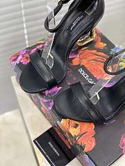 DG Baroque Black Leather Heel 10cm - 3