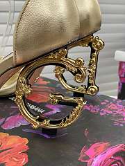 DG Baroque Gold Leather Heel 10cm - 3