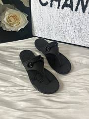 Gucci Black Minorca Rubber Thong Sandals - 1