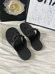 Gucci Black Minorca Rubber Thong Sandals - 4