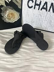 Gucci Black Minorca Rubber Thong Sandals - 3