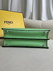 Fendi Peekaboo ISeeU Small Green Leather Bag 27x21x11cm - 4