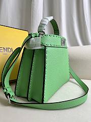 Fendi Peekaboo ISeeU Small Green Leather Bag 27x21x11cm - 2