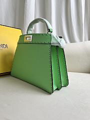 Fendi Peekaboo ISeeU Small Green Leather Bag 27x21x11cm - 3