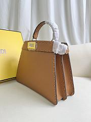 Fendi Peekaboo ISeeU Small Brown Leather Bag 27x21x11cm - 3
