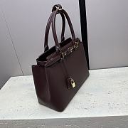 Celine Conti Bag Natural Calfskin Wine 36.5x26x15cm - 4