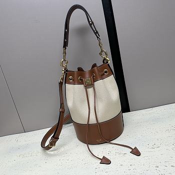 Celine Cabas Bucket Bag Beige Tan 27x18x18cm