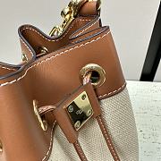 Celine Cabas Bucket Bag Beige Tan 27x18x18cm - 5
