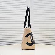 Chanel Cambon Tote Bag Leather Beige 41x23x14cm - 3