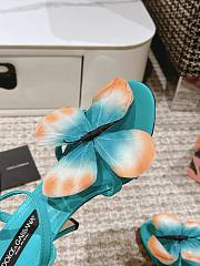 DG Butterfly Appliqué Sandals Green 10cm - 5