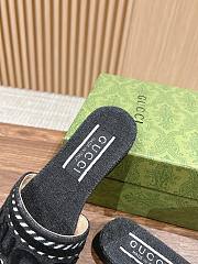Gucci Women's Slide Sandal Black Denim - 3