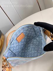 Louis Vuitton LV Pochette Blue Denim 23x13x4cm - 4