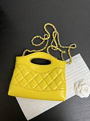 Chanel Nano 31 Yellow Bag 20.5x17.5cm - 6