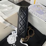 Chanel 24P Hobo Bag Black 20x13x4.5cm - 5