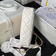 Chanel 24P Hobo Bag White 20x13x4.5cm - 5