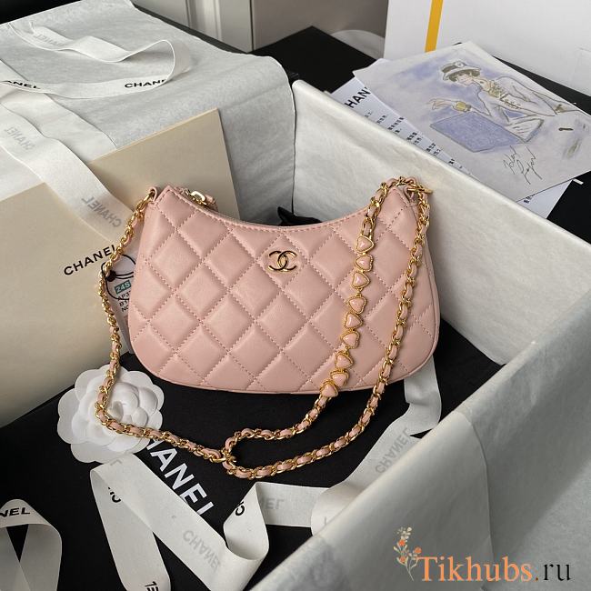 Chanel 24P Hobo Bag Pink 20x13x4.5cm - 1