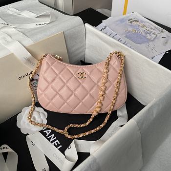 Chanel 24P Hobo Bag Pink 20x13x4.5cm