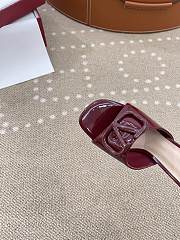 Valentino Garavani VLogo Signature Sandals Red Wine 8cm - 3