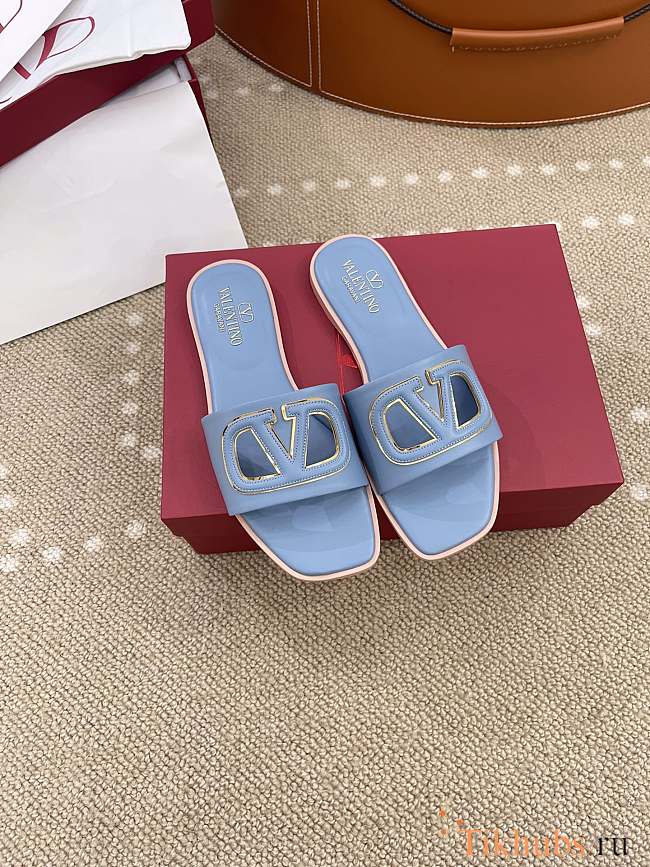 Valentino Blue Slides - 1