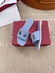 Valentino Blue Slides - 3