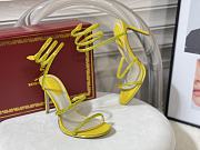 Rene Caovilla Jewel Snake With Heel Yellow 10cm - 5