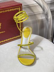 Rene Caovilla Jewel Snake With Heel Yellow 10cm - 2