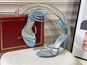 Rene Caovilla Jewel Snake With Heel Blue 10cm - 4