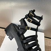 Dior Bay Platform Sandal Black Calfskin - 5