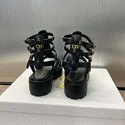 Dior Bay Platform Sandal Black Calfskin - 3