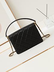 Chanel Top Handle Black Caviar Gold 23x16x5cm - 5