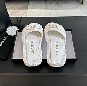 Chanel White Slides 06 - 3