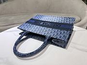 Dior Medium Book Tote Blue Denim Oblique Jacquard 36 x 27.5 x 16.5 cm - 6