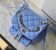 Chanel Backpack Blue Lambskin 18x18x12cm - 5