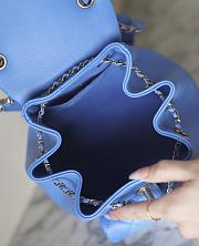 Chanel Backpack Blue Lambskin 18x18x12cm - 3