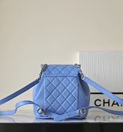 Chanel Backpack Blue Lambskin 18x18x12cm - 2