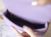 Chanel Flap Bag Heart Purple Caviar Gold 20cm - 6