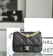 Chanel Flap Bag Heart Black Caviar Gold 20cm - 1