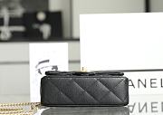 Chanel Flap Bag Heart Black Caviar Gold 20cm - 5