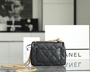 Chanel Flap Bag Heart Black Caviar Gold 20cm - 3