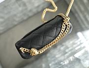 Chanel Flap Bag Heart Black Caviar Gold 20cm - 4
