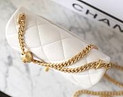 Chanel Flap Bag Heart White Caviar Gold 20cm - 3