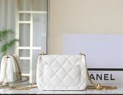 Chanel Flap Bag Heart White Caviar Gold 20cm - 4