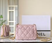 Chanel Flap Bag Heart Pink Caviar Gold 20cm - 3