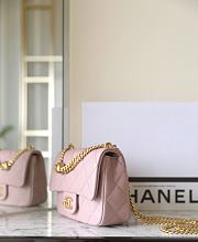 Chanel Flap Bag Heart Pink Caviar Gold 20cm - 2