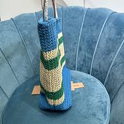 Miu Miu Woven Tote Bag Blue Green 40x34x16cm - 6