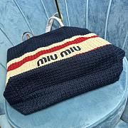 Miu Miu Black Woven Fabric Tote Bag 40x34x16cm - 6