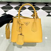 Prada Double Saffiano Leather Mini Bag Yellow 25x18.5x12.5cm - 1