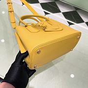 Prada Double Saffiano Leather Mini Bag Yellow 25x18.5x12.5cm - 6
