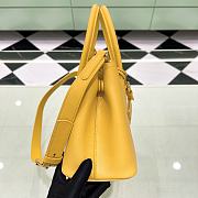 Prada Double Saffiano Leather Mini Bag Yellow 25x18.5x12.5cm - 2